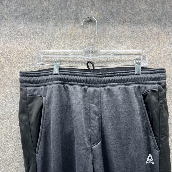 Reebok Pants Mens XL Black Joggers Fleece Lined Athletic Sweatpants - Picture 11 of 12